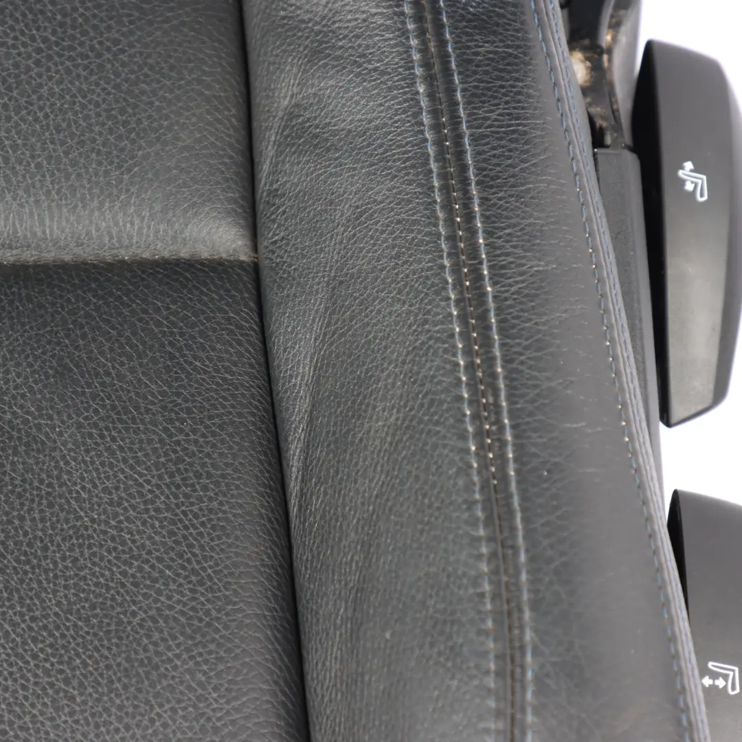 BMW E90 LCI Fotel Sport Lewy Przód Skóra Czarna Niebieska Nić - SKU 7843515-3 - Numer Części 7843515