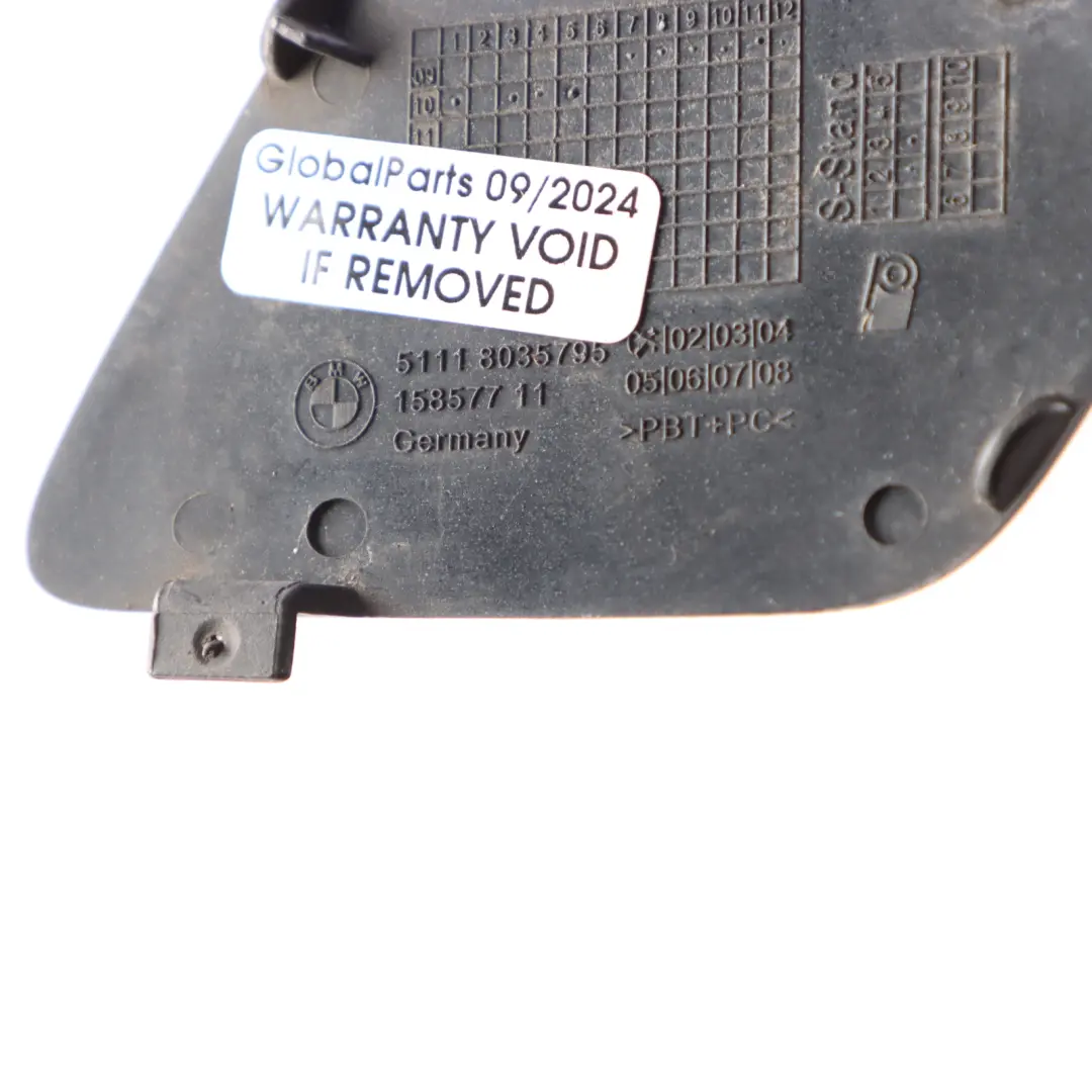 BMW E92 E93 LCI M Sport Front Bumper Towing Hook Eye Flap Le Mans Blue 8035795 - SKU 8035799-BS - Part number 8035799