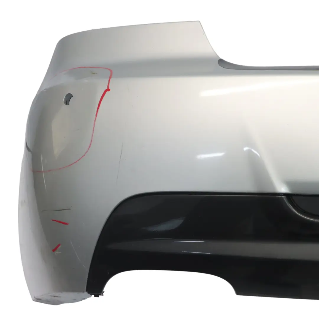 Bumper Coupe Convertible M Sport PDC Titansilber Silver - 354 to BMW E92 E93 Rear with Part number 8044934 BMW E92 E93 Rear Bumper Coupe Convertible M Sport PDC Titansilber Silver - 354 - SKU 8044934-TS2 - Part number 8044934