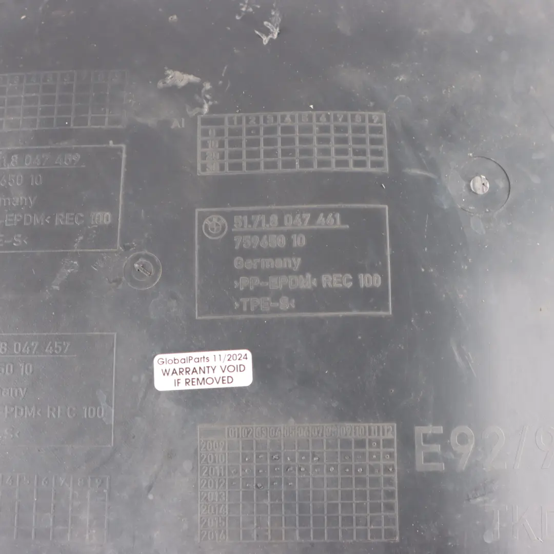 Front Wheel Arch Housing Inner Fender Front Part Left N/S to BMW E92 LCI with Part number 8047461 BMW E92 LCI Front Wheel Arch Housing Inner Fender Front Part Left N/S - SKU 8047461 - Part number 8047461