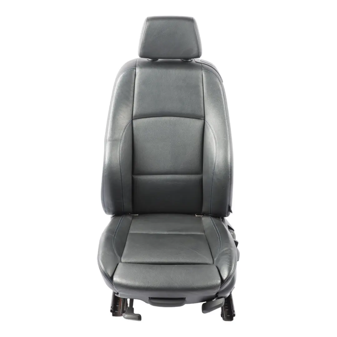 BMW E88 Convertible M Sport Front Seat Left N/S Leather Boston Black Blue Stitch - SKU 8053969-2 - Part number 8053969