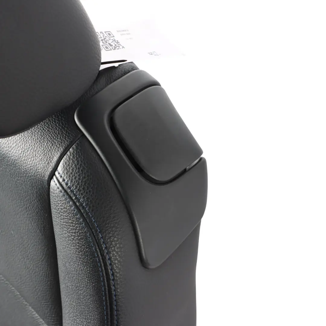 BMW E88 Convertible M Sport Front Seat Left N/S Leather Boston Black Blue Stitch - SKU 8053969-2 - Part number 8053969