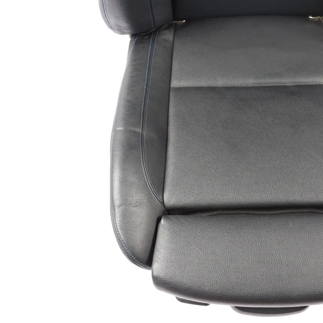 Front Seat Left N/S Leather Boston Black Blue Stitch to BMW E88 Convertible M Sport with Part number 8053969 BMW E88 Convertible M Sport Front Seat Left N/S Leather Boston Black Blue Stitch - SKU 8053969-2 - Part number 8053969