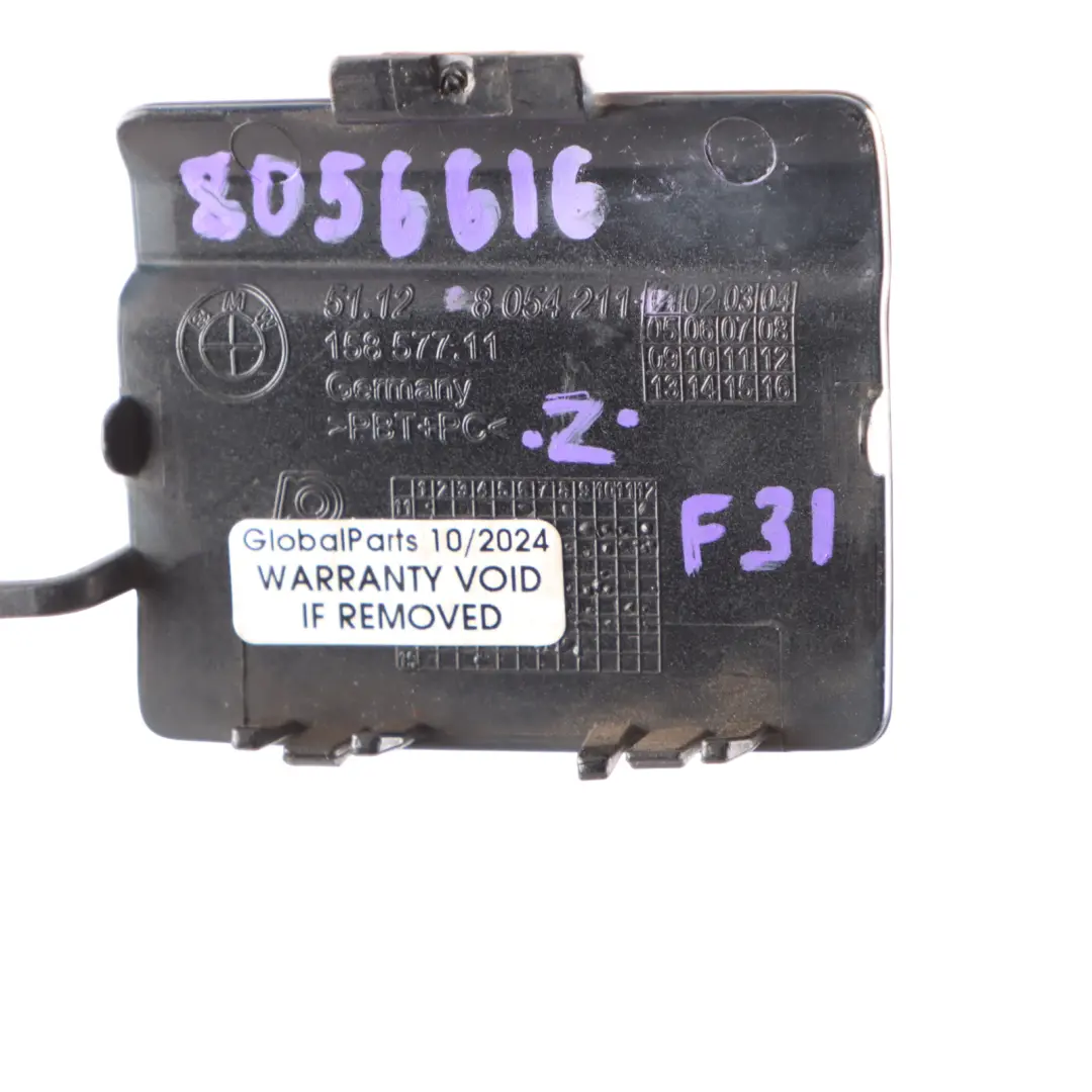 Towing Eye Hook Cover Rear Bumper Imperial Blue - 8054211 to BMW F31 M Sport with Part number 8056616 BMW F31 M Sport Towing Eye Hook Cover Rear Bumper Imperial Blue - 8054211 - SKU 8056616-DSB - Part number 8056616