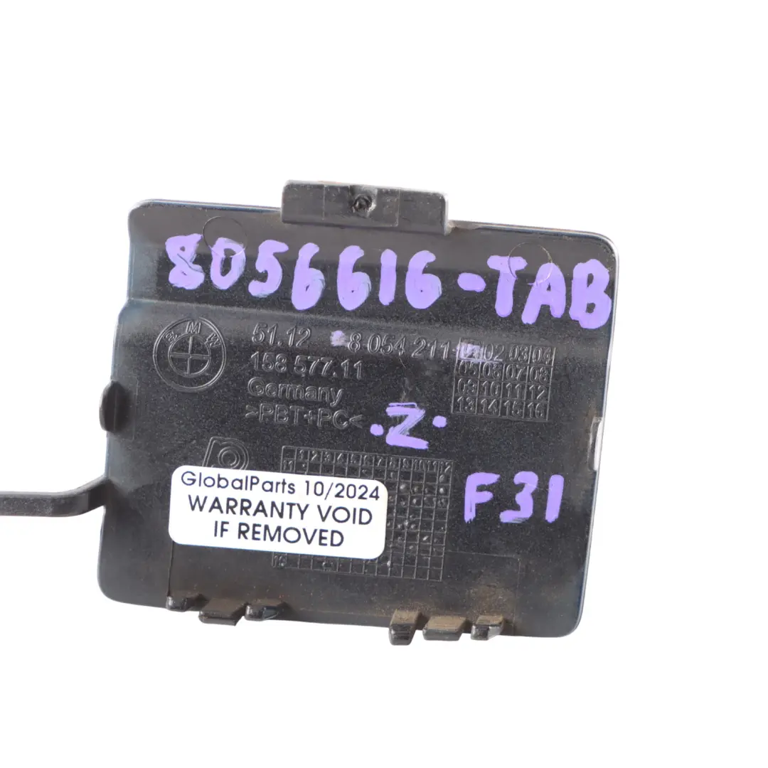 BMW F31 M Sport Rear Bumper Towing Eye Flap Cover Tanzanite Blue X10 8054211 - SKU 8056616-TAN - Part number 8056616