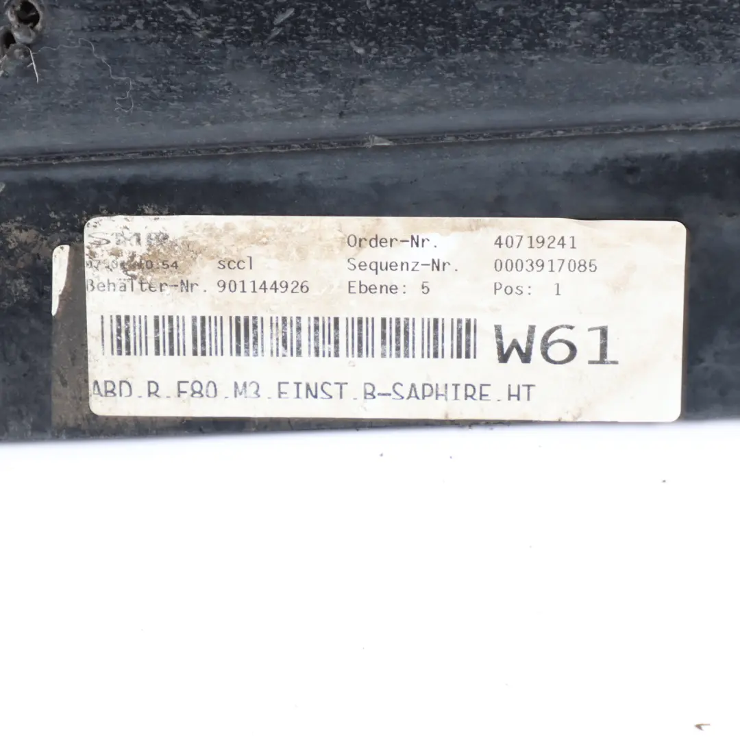 Side Skirt Sill Strip Right O/S Black Sapphire Metallic - 475 to BMW F80 M3 with Part number 8059574 BMW F80 M3 Side Skirt Sill Strip Right O/S Black Sapphire Metallic - 475 - SKU 8059574-BS - Part number 8059574