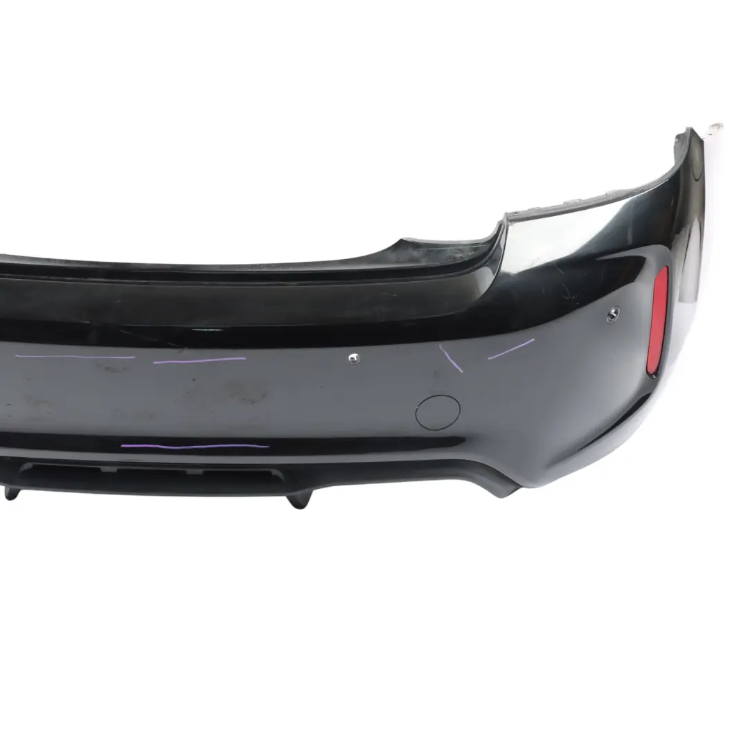 Complete Rear Bumper M Sport PDC Black Sapphire Metallic - 475 to BMW F87 M2 with Part number 8068541 BMW F87 M2 Complete Rear Bumper M Sport PDC Black Sapphire Metallic - 475 - SKU 8068541-BS - Part number 8068541