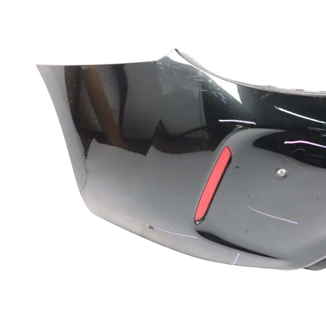 Complete Rear Bumper M Sport PDC Black Sapphire Metallic - 475 to BMW F87 M2 with Part number 8068541 BMW F87 M2 Complete Rear Bumper M Sport PDC Black Sapphire Metallic - 475 - SKU 8068541-BS - Part number 8068541