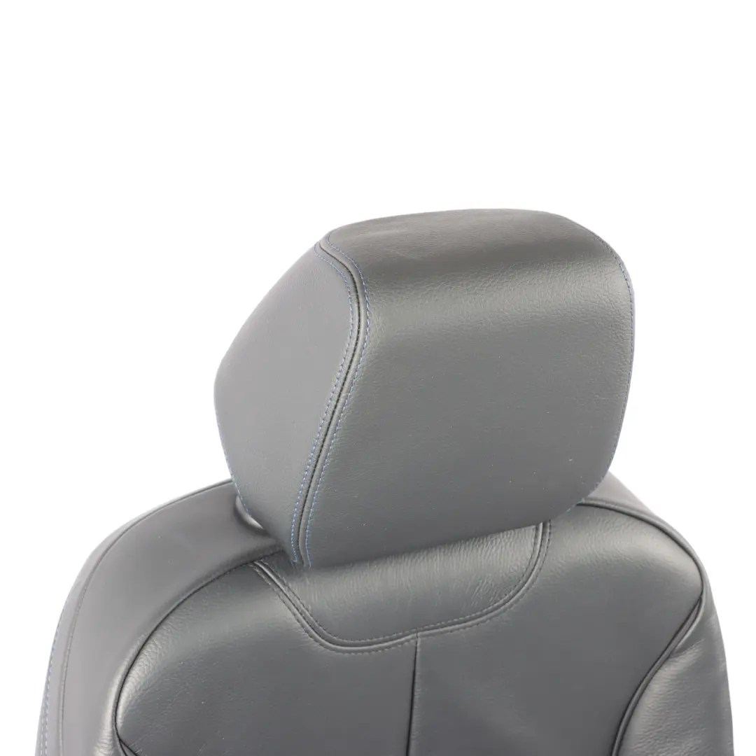 Front Seat M Sport Left N/S Black Leather Dakota Contrast Blue to BMW F20 with Part number 8069661 BMW F20 Front Seat M Sport Left N/S Black Leather Dakota Contrast Blue - SKU 8069661-1 - Part number 8069661