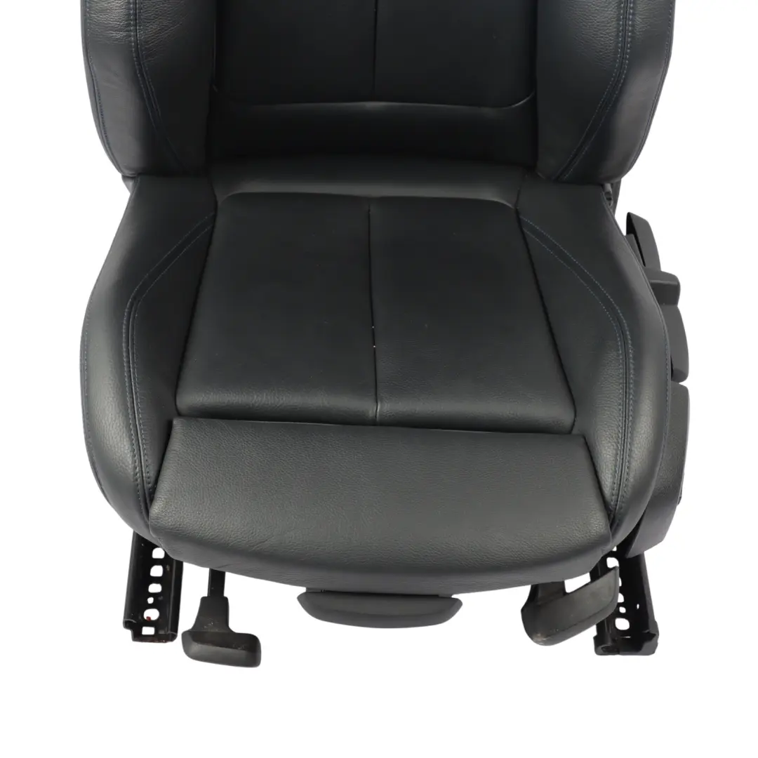 Front Seat M Sport Left N/S Black Leather Dakota Contrast Blue to BMW F20 with Part number 8069661 BMW F20 Front Seat M Sport Left N/S Black Leather Dakota Contrast Blue - SKU 8069661-1 - Part number 8069661