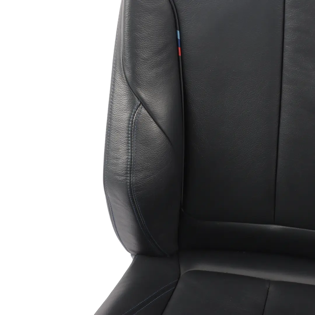 Front Seat M Sport Left N/S Black Leather Dakota Contrast Blue to BMW F20 with Part number 8069661 BMW F20 Front Seat M Sport Left N/S Black Leather Dakota Contrast Blue - SKU 8069661-1 - Part number 8069661