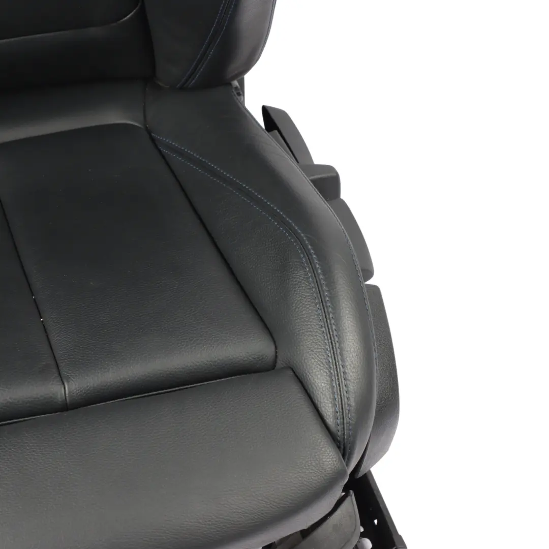 Front Seat M Sport Left N/S Black Leather Dakota Contrast Blue to BMW F20 with Part number 8069661 BMW F20 Front Seat M Sport Left N/S Black Leather Dakota Contrast Blue - SKU 8069661-1 - Part number 8069661