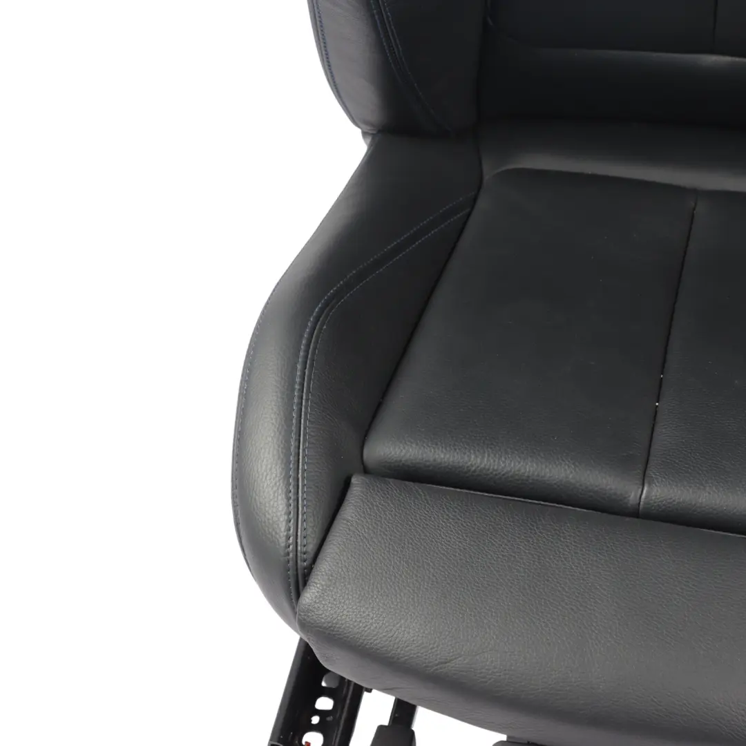 Front Seat M Sport Left N/S Black Leather Dakota Contrast Blue to BMW F20 with Part number 8069661 BMW F20 Front Seat M Sport Left N/S Black Leather Dakota Contrast Blue - SKU 8069661-1 - Part number 8069661