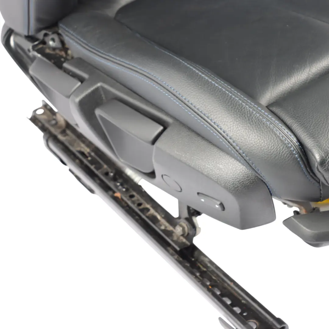 Front Seat M Sport Right O/S Black Leather Dakota Contrast Blue to BMW F20 with Part number 8069662 BMW F20 Front Seat M Sport Right O/S Black Leather Dakota Contrast Blue - SKU 8069662-1 - Part number 8069662