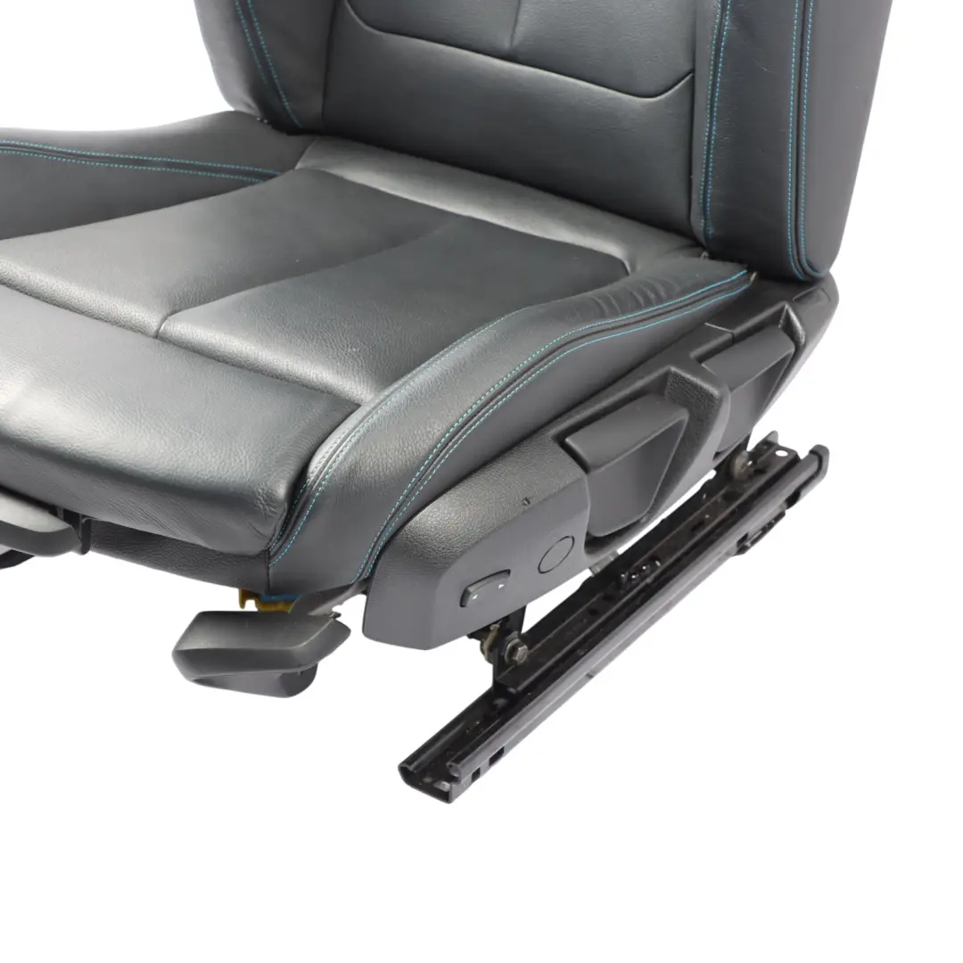 BMW F87 M2 Front Seat Sport Left N/S Heated Leather Dakota Black Contrast Blue - SKU 8070719-3 - Part number 8070719