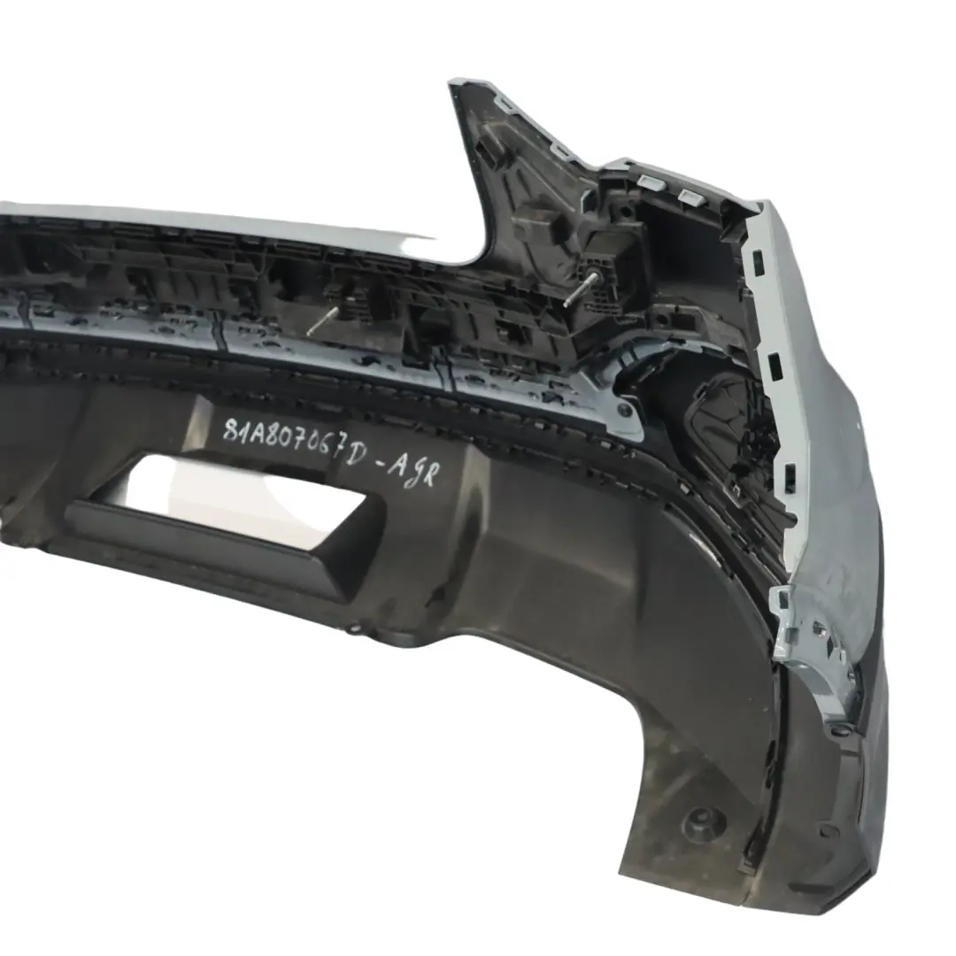 Bumper Trim Panel Covering Arrow Grey Pearl Effect - Z7W to Audi Q2 GA Rear with Part number 81A807067D Audi Q2 GA Rear Bumper Trim Panel Covering Arrow Grey Pearl Effect - Z7W - SKU 81A807067D-AGR - Part number 81A807067D