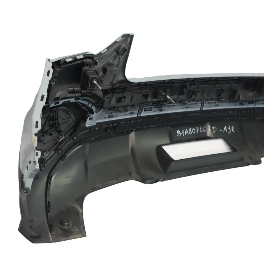 Bumper Trim Panel Covering Arrow Grey Pearl Effect - Z7W to Audi Q2 GA Rear with Part number 81A807067D Audi Q2 GA Rear Bumper Trim Panel Covering Arrow Grey Pearl Effect - Z7W - SKU 81A807067D-AGR - Part number 81A807067D