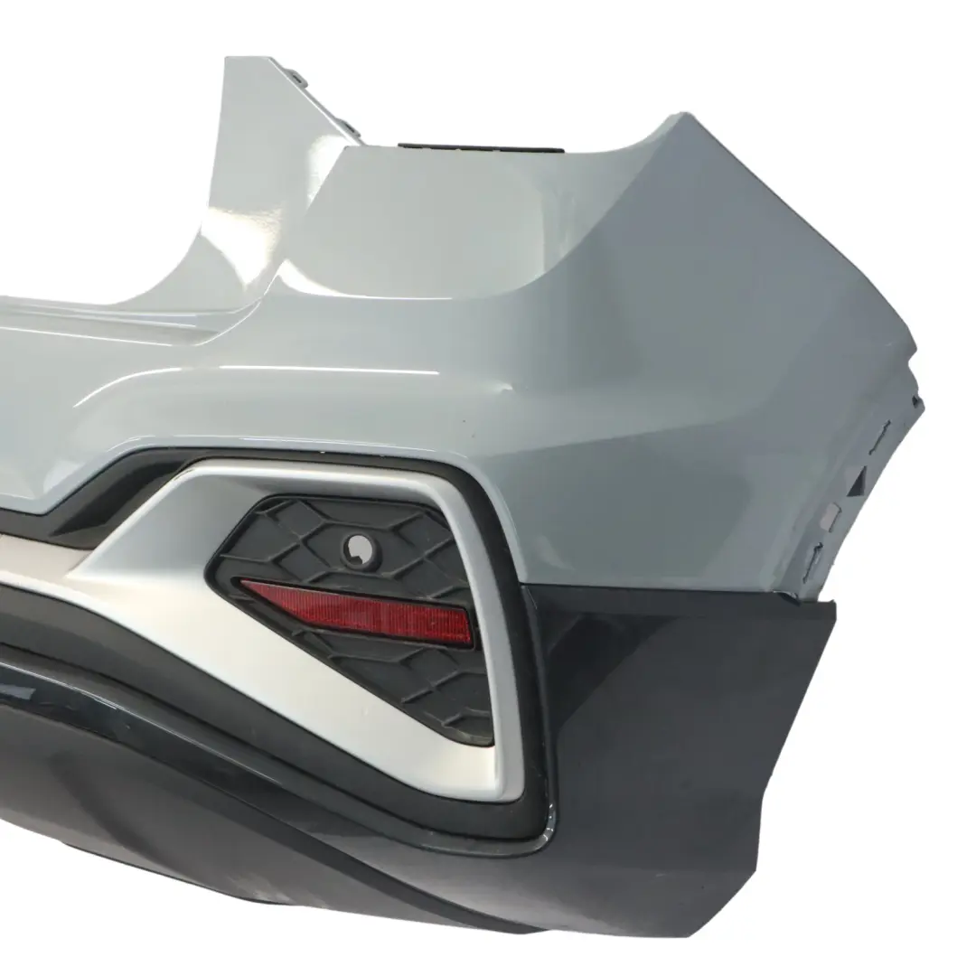 Bumper Trim Panel Covering Arrow Grey Pearl Effect - Z7W to Audi Q2 GA Rear with Part number 81A807067D Audi Q2 GA Rear Bumper Trim Panel Covering Arrow Grey Pearl Effect - Z7W - SKU 81A807067D-AGR - Part number 81A807067D