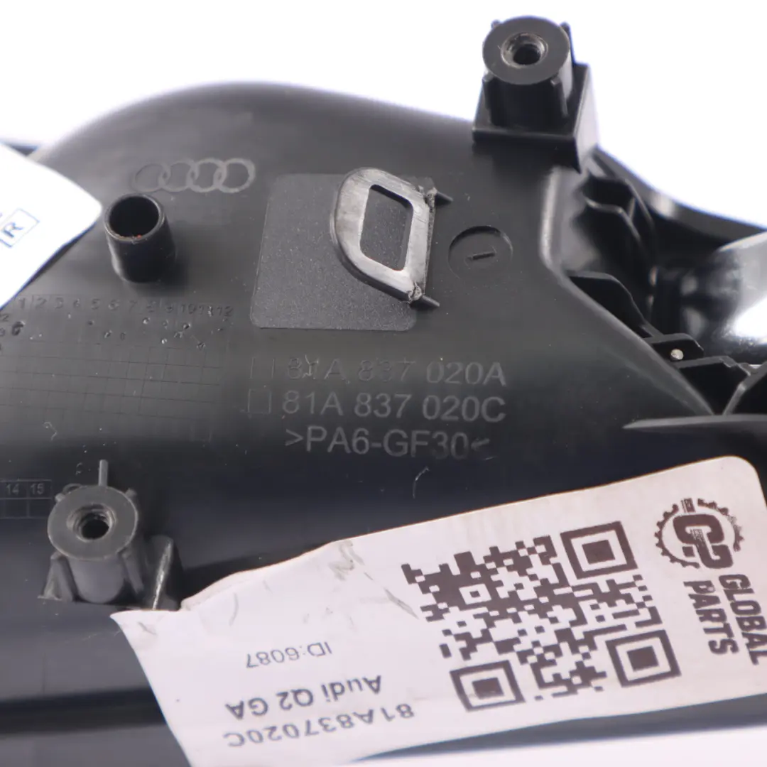 Panneau de porte Poignée intérieure arrière droite pour Audi Q2 GA à propos du numéro de pièce 81A837020C Audi Q2 GA Panneau de porte Poignée intérieure arrière droite - SKU 81A837020C - Numéro de pièce 81A837020C