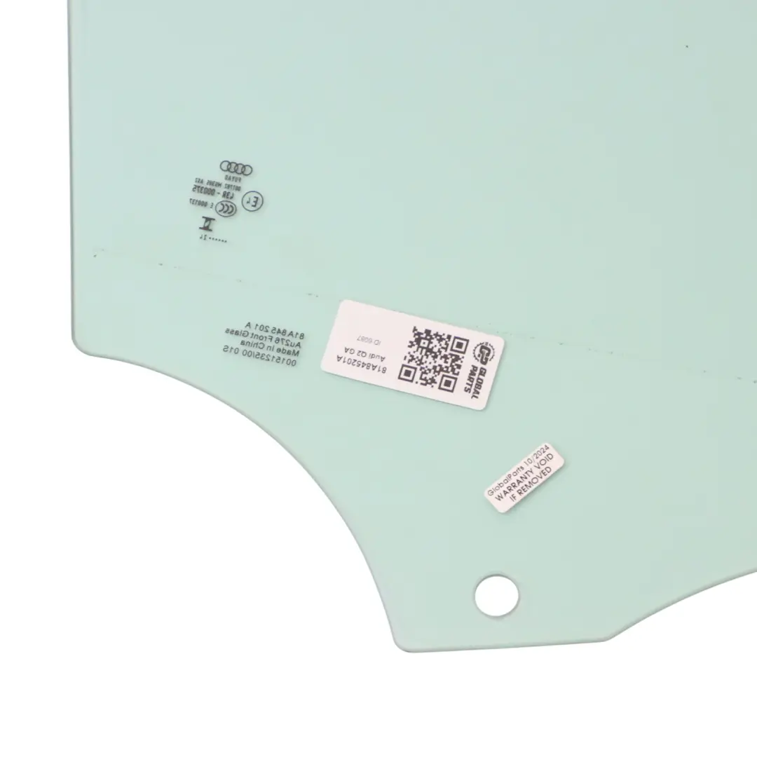 Audi Q2 GA Cristal Puerta Delantera Izquierda AS2 Verde - SKU 81A845201A - Número de pieza 81A845201A