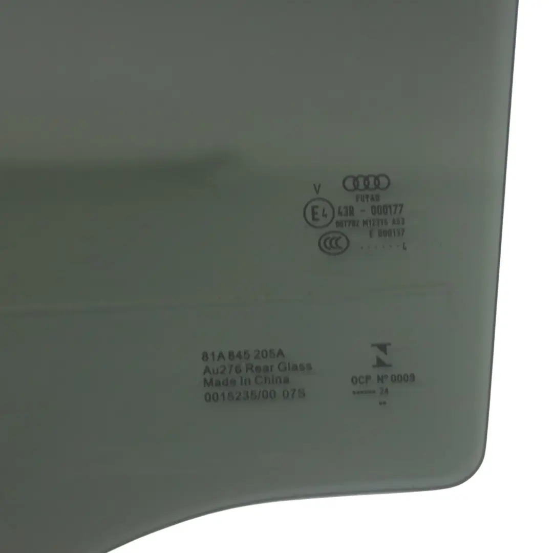 Audi Q2 GA Vitres latérales Porte arrière gauche teintée AS3 - SKU 81A845205A - Numéro de pièce 81A845205A