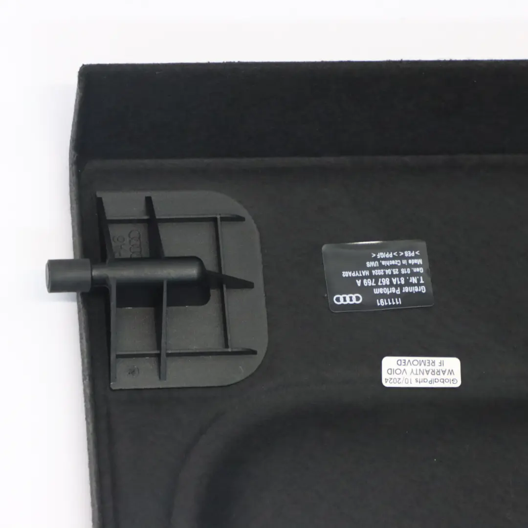 Parcel Shelf Trim Boot Trunk Cover Panel Black Audi Q2 GA - SKU 81A867769A - Part number 81A867769A