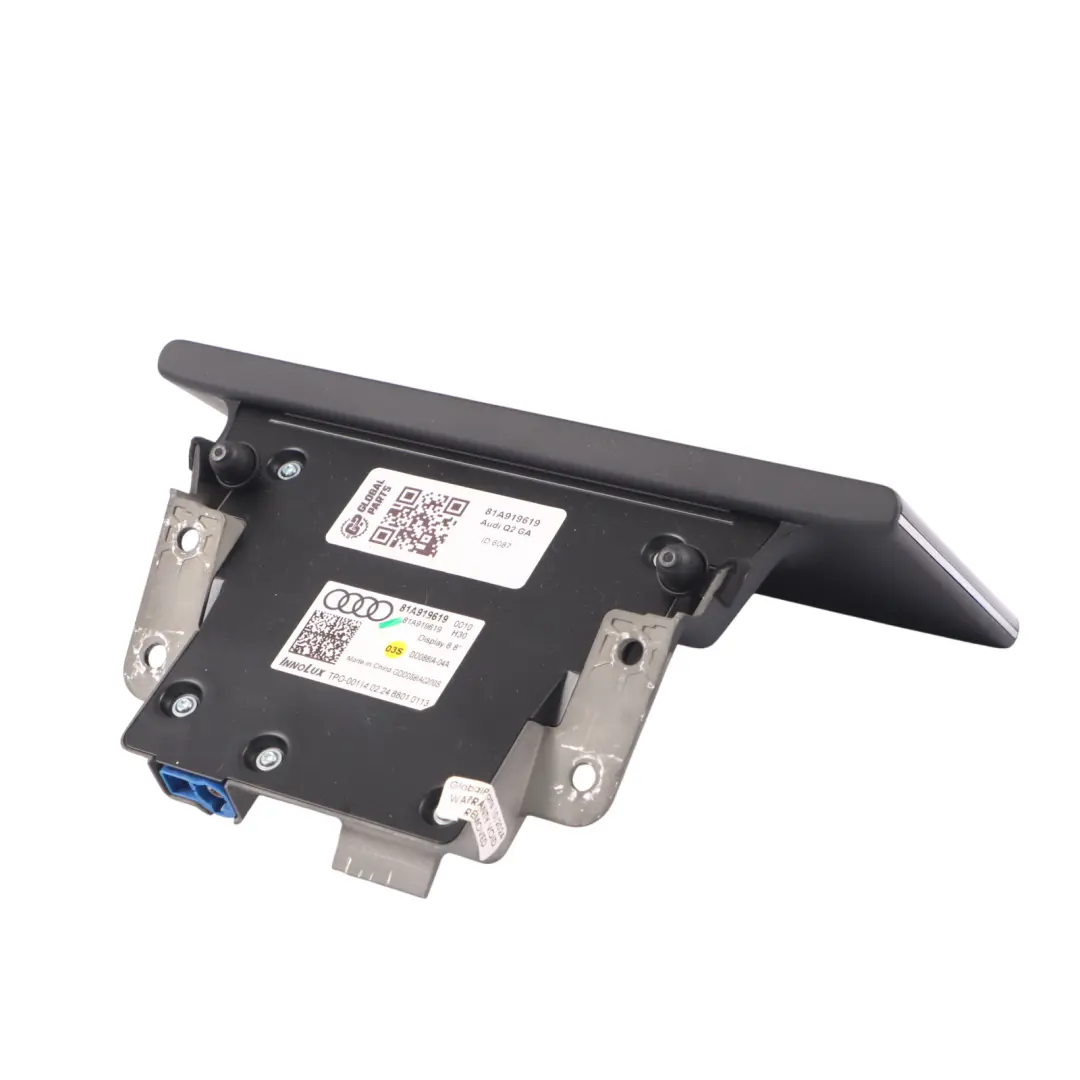 Pantalla visualización Radio Multimedia Navegación Unidad para Audi Q2 GA con número de pieza 81A919619 Audi Q2 GA Pantalla visualización Radio Multimedia Navegación Unidad - SKU 81A919619 - Número de pieza 81A919619