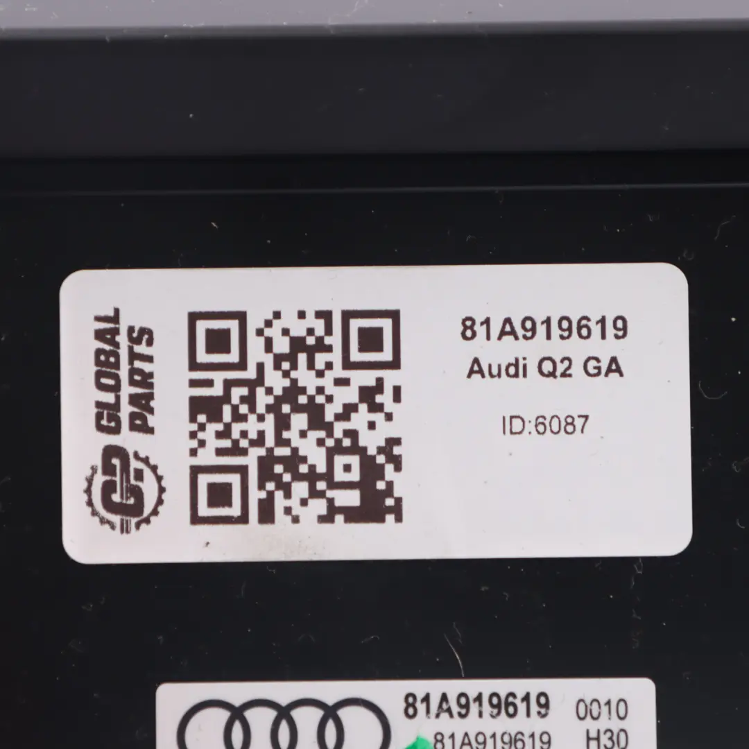 Display Screen Radio Multimedia Navigation Sat Unit Audi Q2 GA - SKU 81A919619 - Part number 81A919619