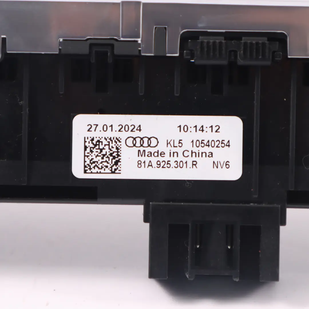 Audi Q2 GA Dashboard PDC Hazard Triangle Switch Button Panel - SKU 81A925301R - Part number 81A925301R