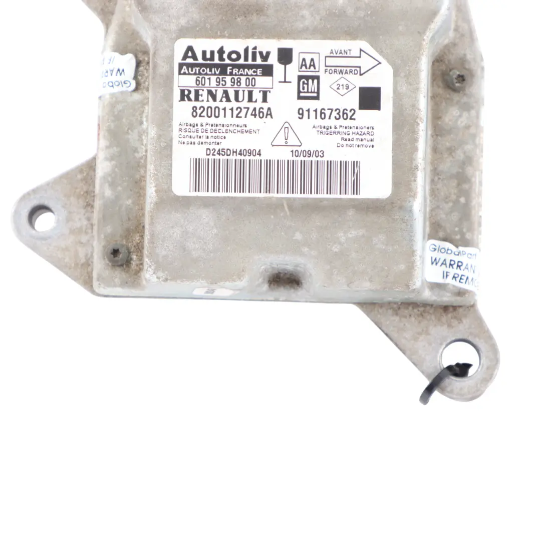 Moduł Airbag ECU do Nissan Primastar X83 Renault Trafic II o numerze 8200112746 Nissan Primastar X83 Renault Trafic II Moduł Airbag ECU - SKU 8200112746 - Numer Części 8200112746