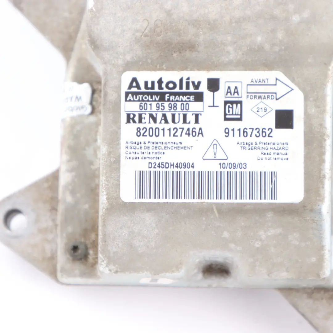 Nissan Primastar X83 Renault Trafic II Centralina Modulo Aria ECU - SKU 8200112746 - Numero di parte 8200112746