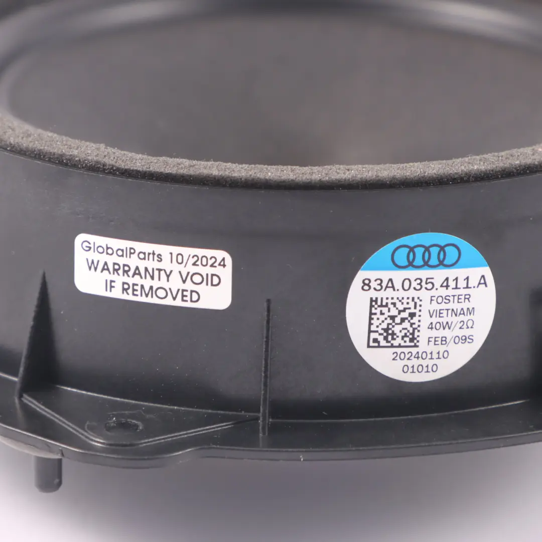 Audi Q2 GA Haut parleur de porte arrière gauche droite basse tonalité - SKU 83A035411A - Numéro de pièce 83A035411A