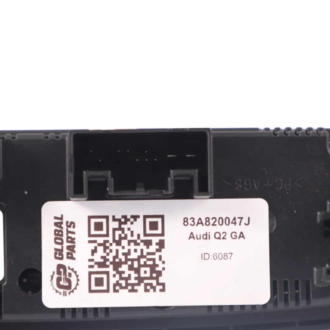Audi Q2 GA Dashboard A/C Air Condition Heater Control Panel Unit - SKU 83A820047J - Part number 83A820047J