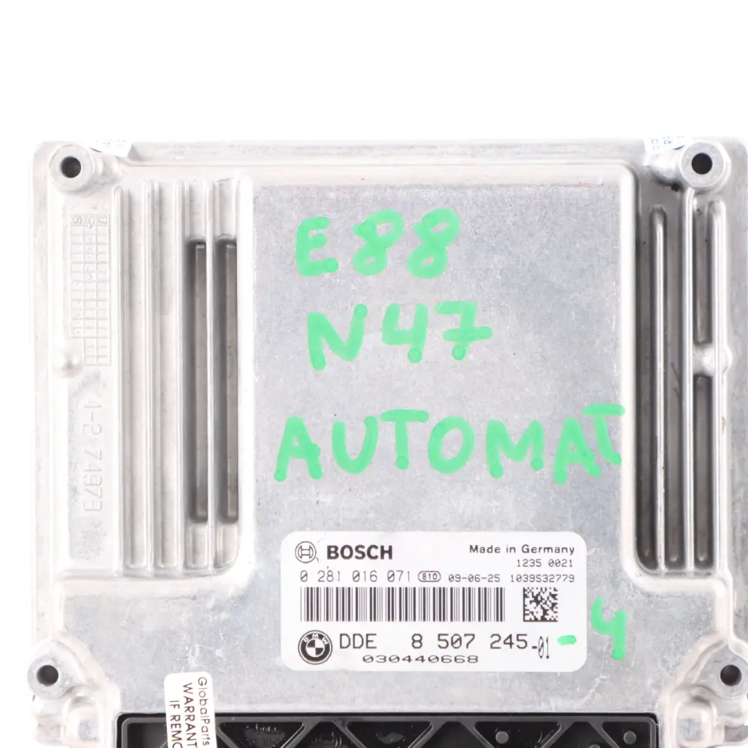 BMW E81 E82 E87 LCI N47S Engine ECU Control Unit DDE Automatic - SKU 8507245-4 - Part number 8507245