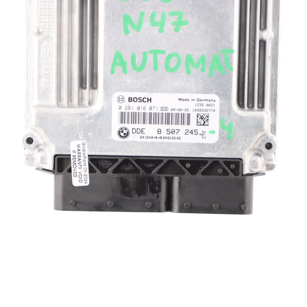 BMW E81 E82 E87 LCI N47S Engine ECU Control Unit DDE Automatic - SKU 8507245-4 - Part number 8507245