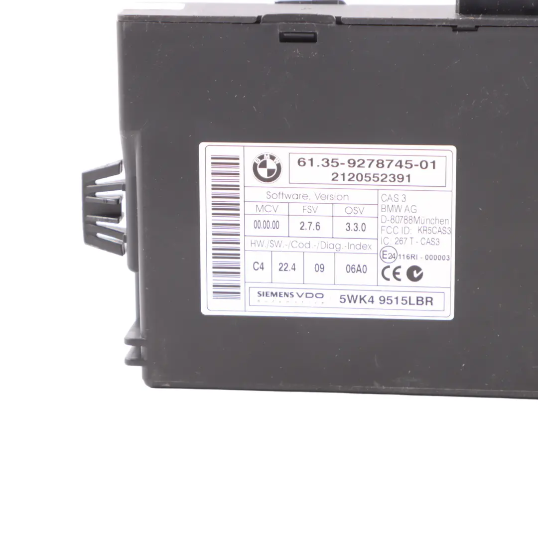 2.0dX N47 177HP Motor Kit ECU DDE 8510591 CAS3 Llave Automático para BMW X1 E84 con número de pieza 8512498 BMW X1 E84 2.0dX N47 177HP Motor Kit ECU DDE 8510591 CAS3 Llave Automático - SKU 8510591-4 - Número de pieza 8512498