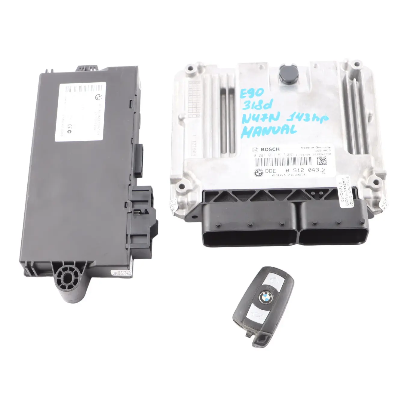 BMW E90 E91 LCI 318d N47N 143HP Kit Centralina Motore DDE 8512043 CAS3 Manuale