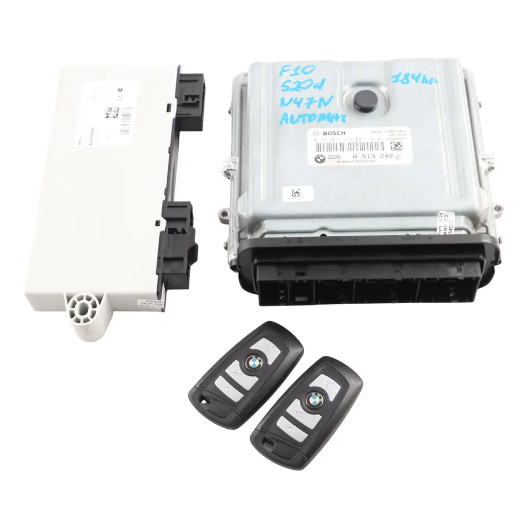 N47N 184HP Engine ECU Kit DDE CAS4 Keys Automatic to BMW F10 F11 520d with Part number 8513242 BMW F10 F11 520d N47N 184HP Engine ECU Kit DDE CAS4 Keys Automatic - SKU 8513242-4 - Part number 8513242