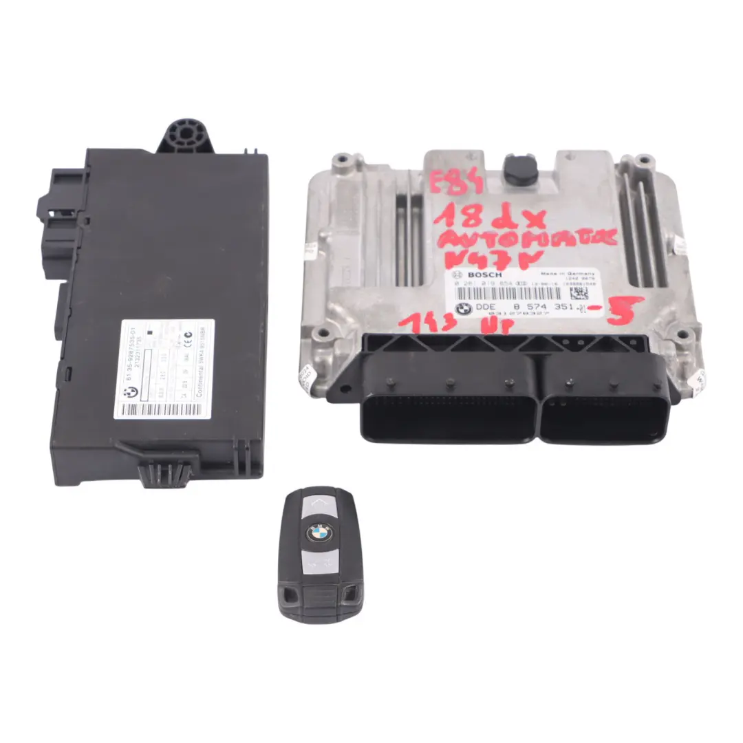 BMW X1 E84 18dX Diesel N47N Engine Unit ECU Kit DDE CAS3 Key Automatic - SKU 8574351-5 - Part number 8574351