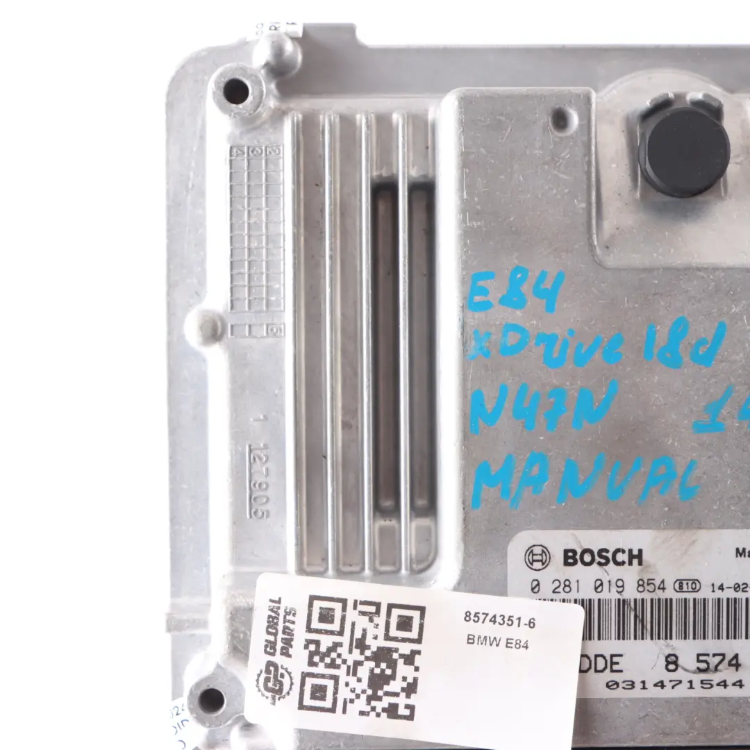 18dX 143HP Diesel N47N Engine Control Unit ECU DDE Manual to BMW X1 E84 with Part number 8574351 BMW X1 E84 18dX 143HP Diesel N47N Engine Control Unit ECU DDE Manual - SKU 8574351-6 - Part number 8574351