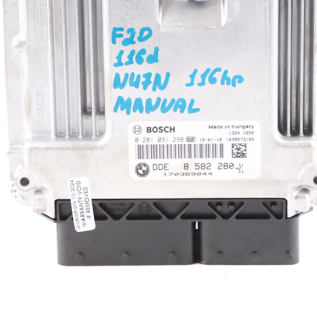 N47N 116HP Engine ECU Kit DDE + Key + FEM Manual to BMW F20 F21 116d with Part number 8582280 BMW F20 F21 116d N47N 116HP Engine ECU Kit DDE + Key + FEM Manual - SKU 8582280-7 - Part number 8582280