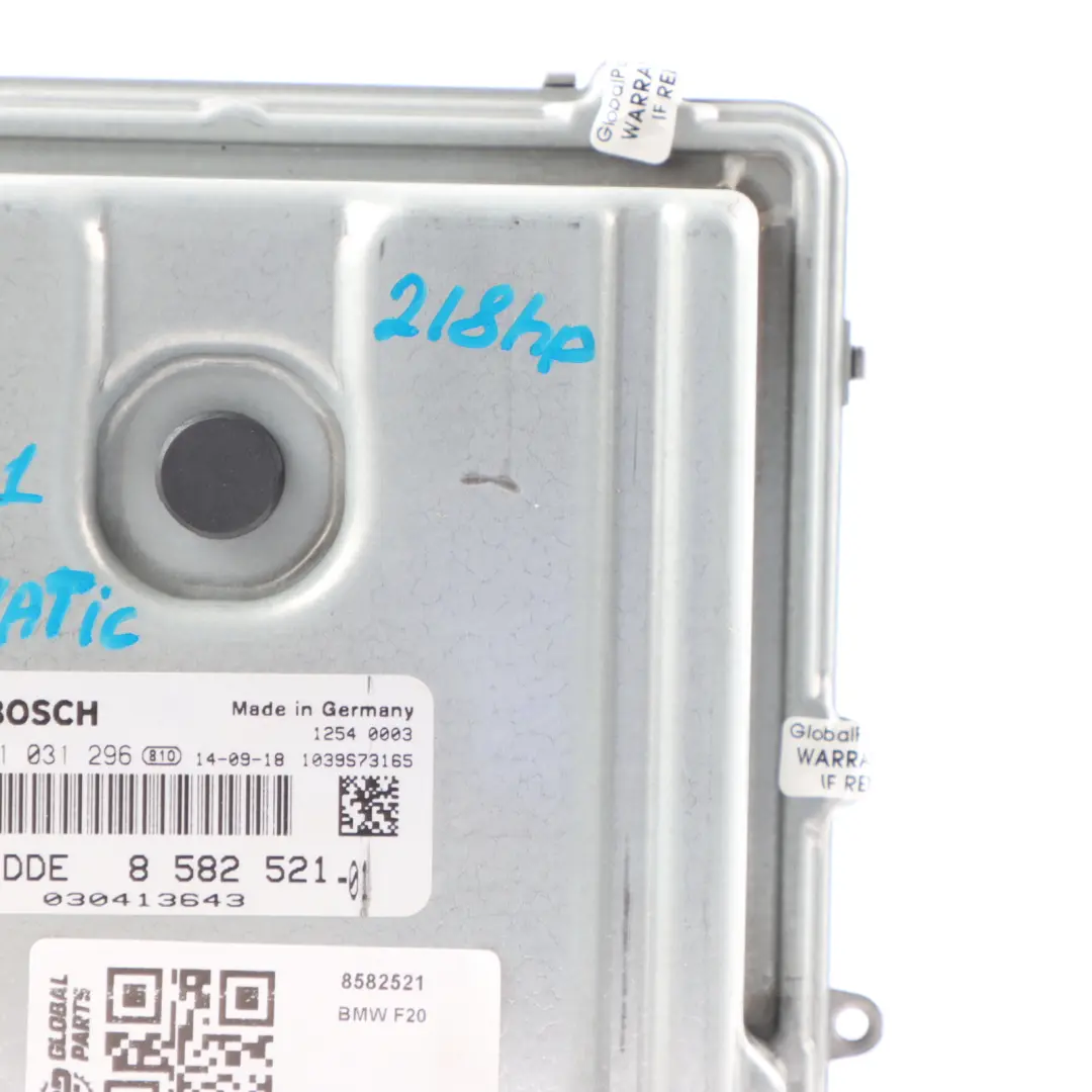 N47S1 218HP Engine Control Unit ECU DDE Automatic to BMW F20 125d F30 325d with Part number 8582521 BMW F20 125d F30 325d N47S1 218HP Engine Control Unit ECU DDE Automatic - SKU 8582521 - Part number 8582521