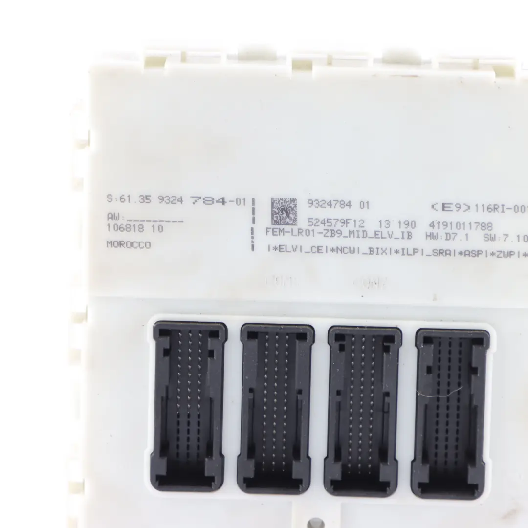 BMW F30 F31 320i Petrol N20 184HP Engine ECU Kit DME FEM Key Manual - SKU 8617551-3 - Part number 8617551