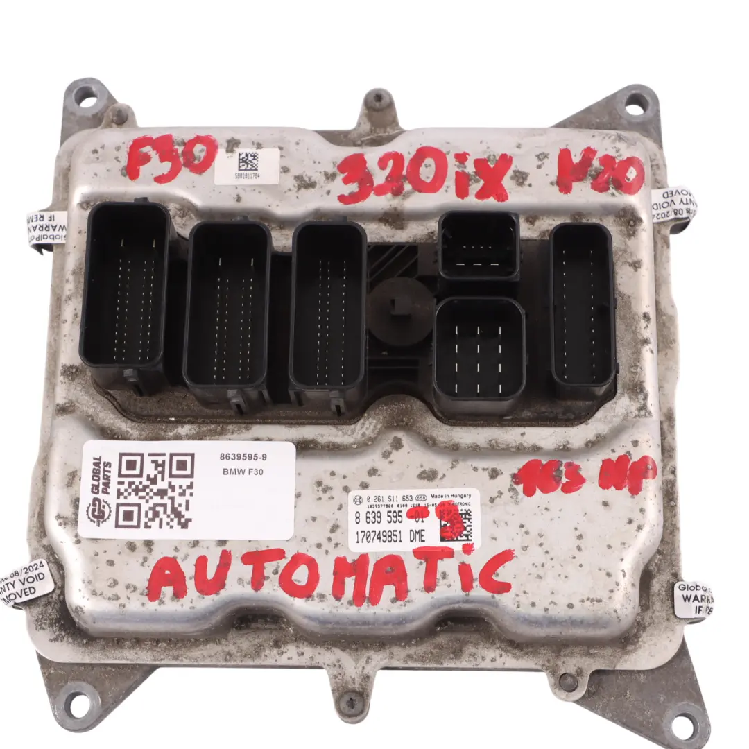 320iX N20 163HP Unidad de Motor Kit ECU DME FEM Llave Automático para BMW F30 con número de pieza 8639595 BMW F30 320iX N20 163HP Unidad de Motor Kit ECU DME FEM Llave Automático - SKU 8639595-9 - Número de pieza 8639595