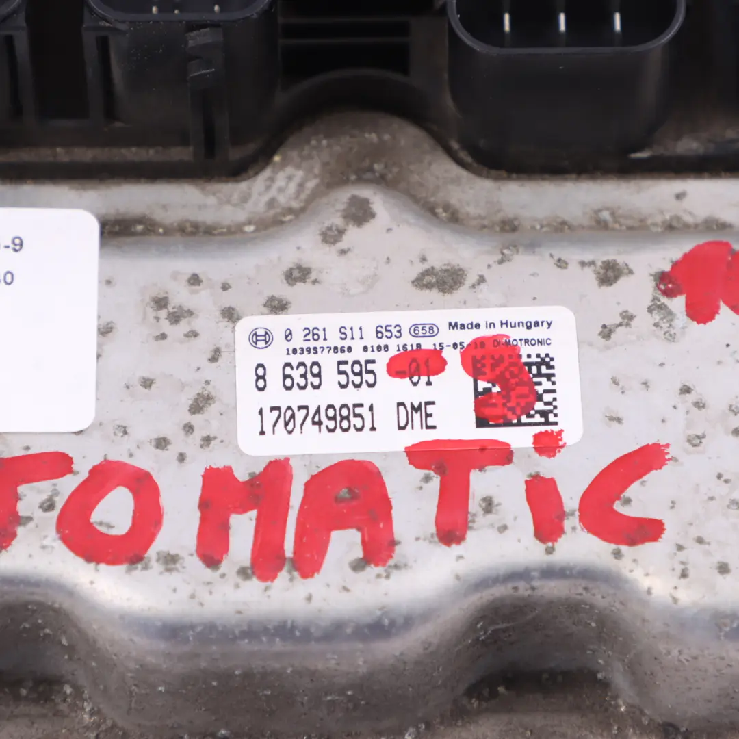 BMW F30 320iX N20 163PS Motor Einheit ECU Kit DME FEM Schlüssel - SKU 8639595-9 - Teilenummer 8639595