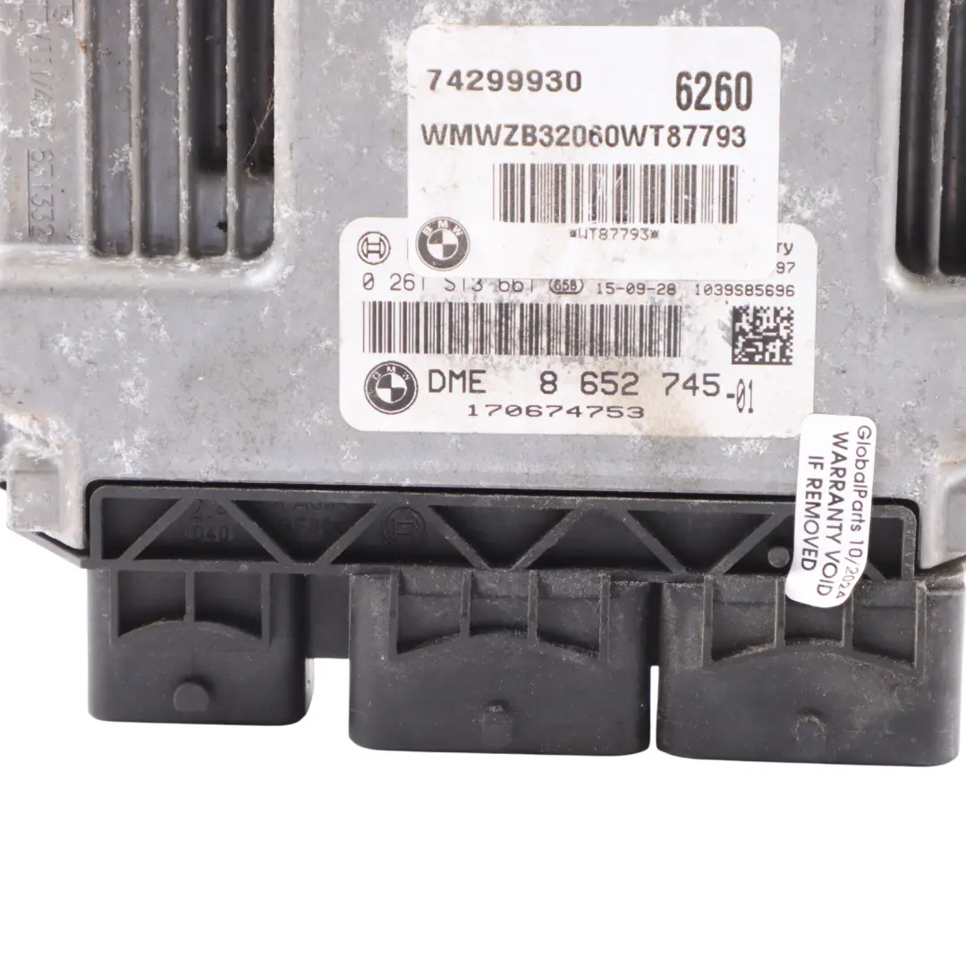 122HP Engine Control Unit ECU DME to Mini Cooper R60 R61 N16 with Part number 8652745 Mini Cooper R60 R61 N16 122HP Engine Control Unit ECU DME - SKU 8652745 - Part number 8652745