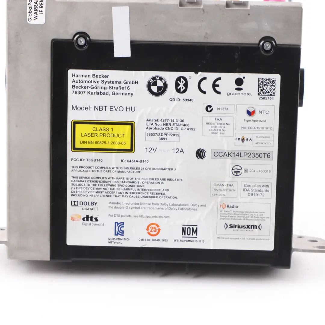 Harman Head Unit Sat Navi Multimedia Radio CD Player to BMW F32 with Part number 8718144 BMW F32 Harman Head Unit Sat Navi Multimedia Radio CD Player - SKU 8718144 - Part number 8718144