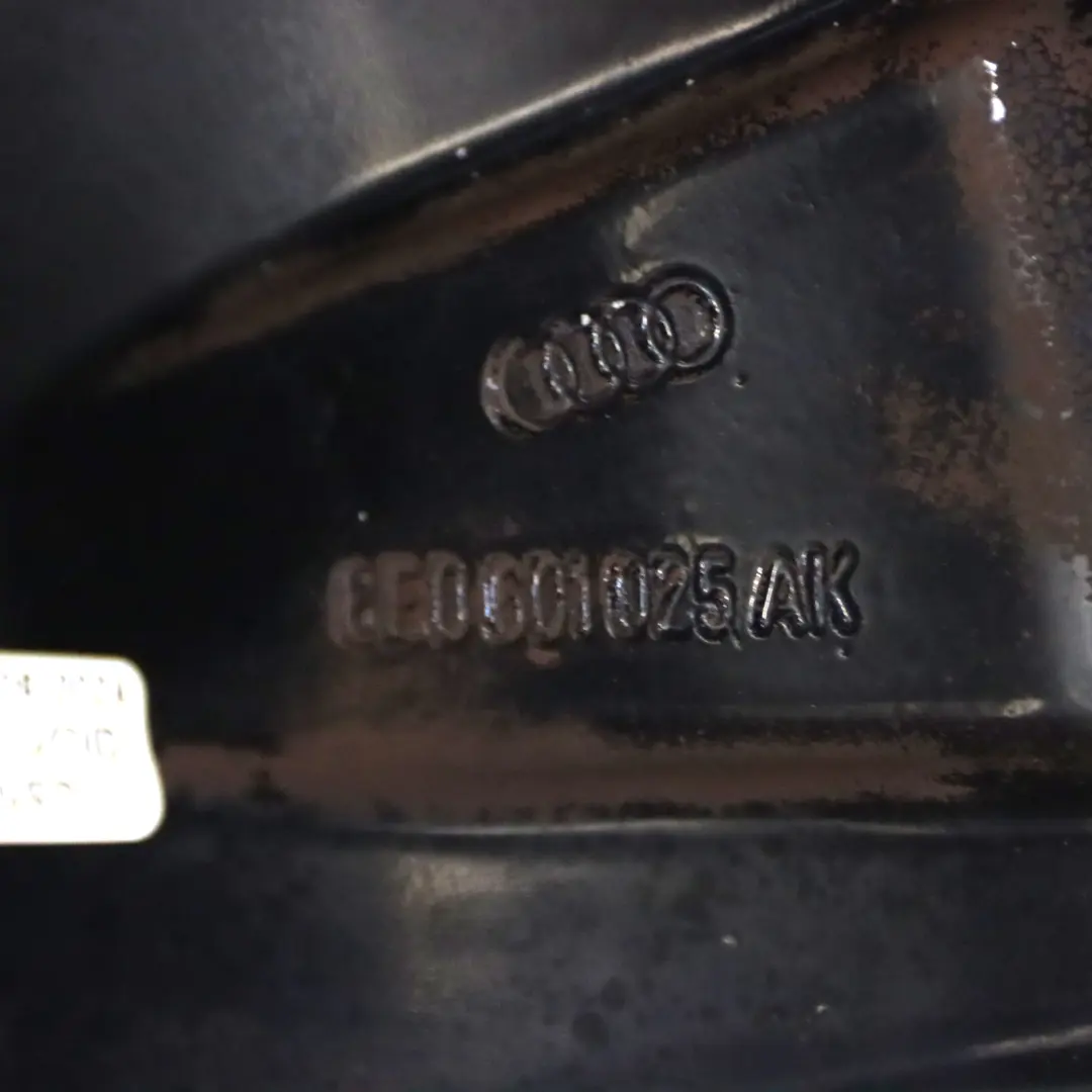 Alloy Wheel Rim 18" ET:43 8J to Audi A4 B7 Black with Part number 8E0601025AK Audi A4 B7 Black Alloy Wheel Rim 18" ET:43 8J - SKU 8E0601025AK-4 - Part number 8E0601025AK