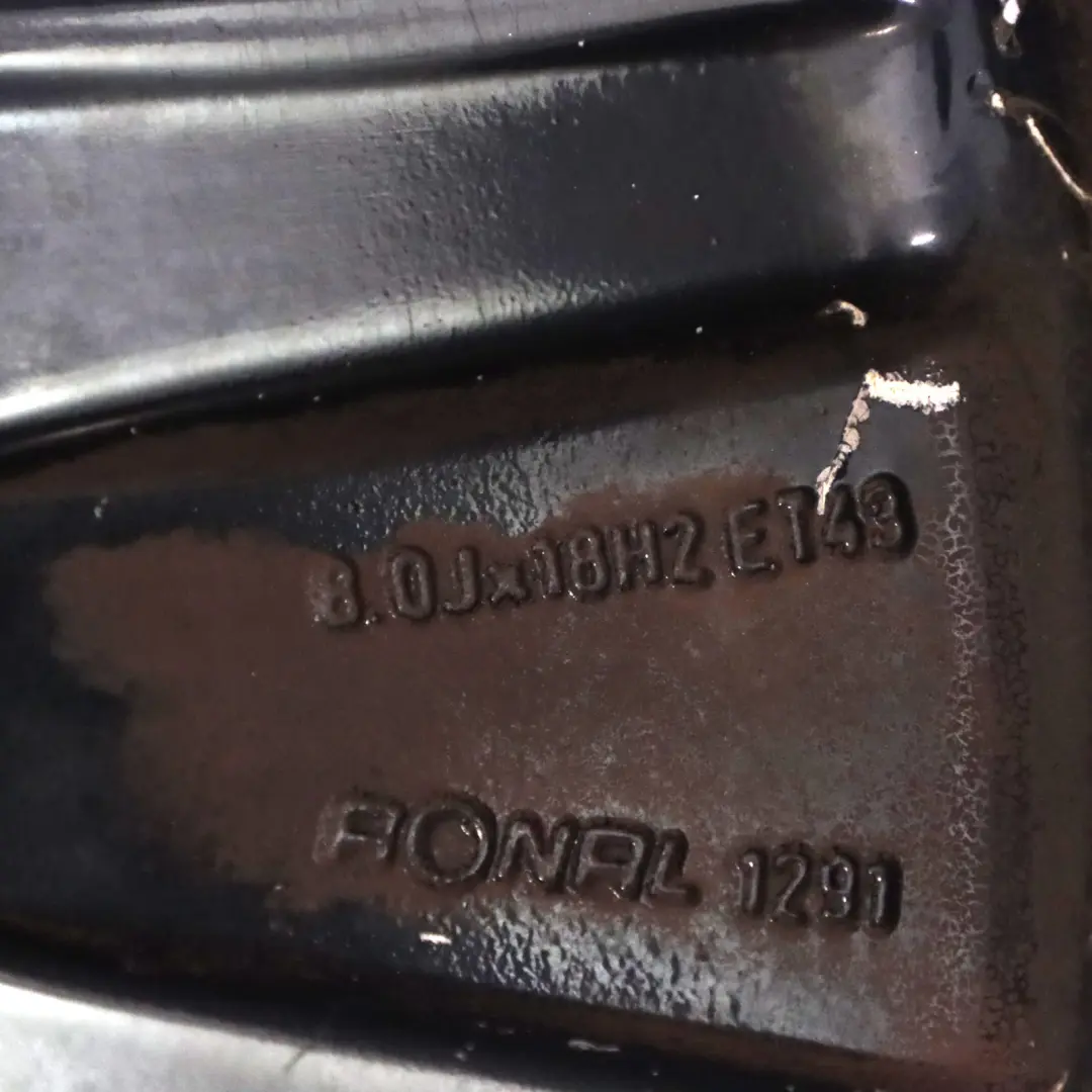 Alloy Wheel Rim 18" ET:43 8J to Audi A4 B7 Black with Part number 8E0601025AK Audi A4 B7 Black Alloy Wheel Rim 18" ET:43 8J - SKU 8E0601025AK-5 - Part number 8E0601025AK