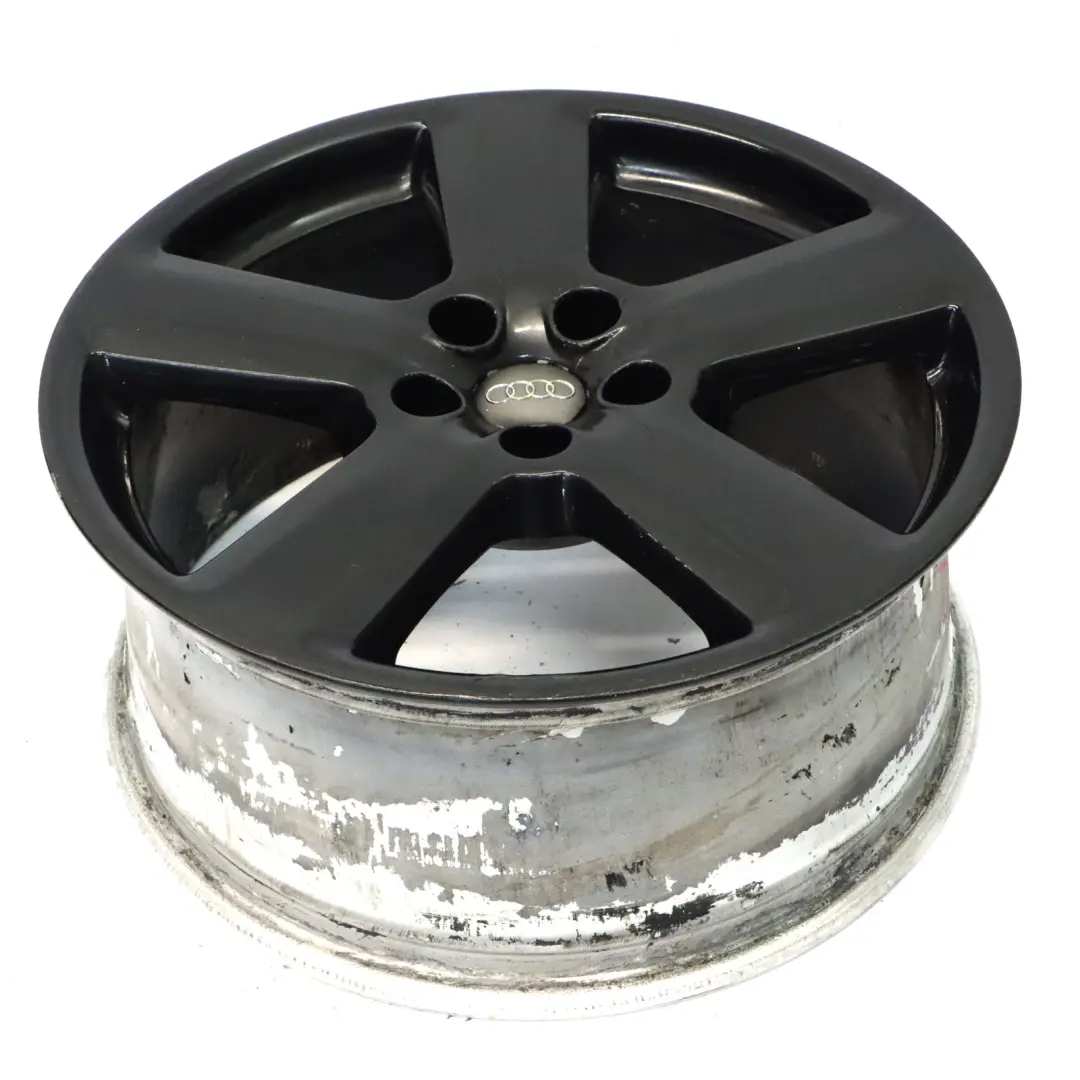 Alloy Wheel Rim 18" ET:43 8J to Audi A4 B7 Black with Part number 8E0601025AK Audi A4 B7 Black Alloy Wheel Rim 18" ET:43 8J - SKU 8E0601025AK-5 - Part number 8E0601025AK